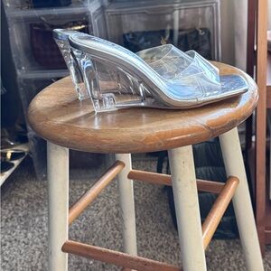 Transparent Wedge Heel Sandals
